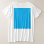 Solid Cyan Blue Background | Summer Minimal Style Grote Maat T-shirt (Design achterkant)