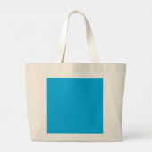 Solid Cyan Blue Background | Summer Minimal Style Grote Tote Bag (Achterkant)