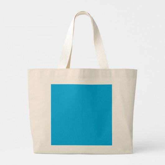 Solid Cyan Blue Background | Summer Minimal Style Grote Tote Bag (Achterkant)