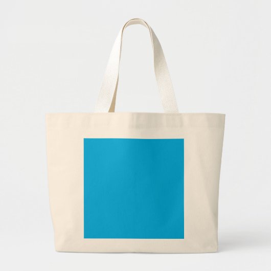 Solid Cyan Blue Background | Summer Minimal Style Grote Tote Bag (Voorkant)