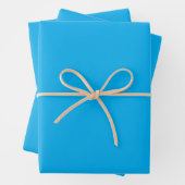 Solid Cyan Blue Background | Summer Minimal Style Inpakpapier Vel (In situ)