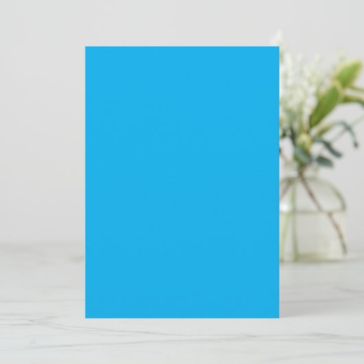 Solid Cyan Blue Background | Summer Minimal Style Kaart (Staand voorkant)