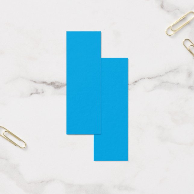 Solid Cyan Blue Background | Summer Minimal Style Mini Visitekaartjes (Kantoor)