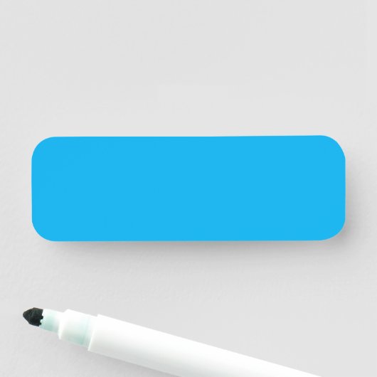 Solid Cyan Blue Background | Summer Minimal Style Naamplaatje (In situ)