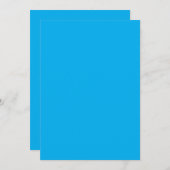 Solid Cyan Blue Background | Summer Minimal Style Save The Date (Voorkant / Achterkant)