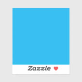 Solid Cyan Blue Background | Summer Minimal Style Sticker (Vel)