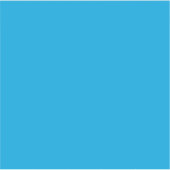 Solid Cyan Blue Background | Summer Minimal Style Sticker (Voorkant)