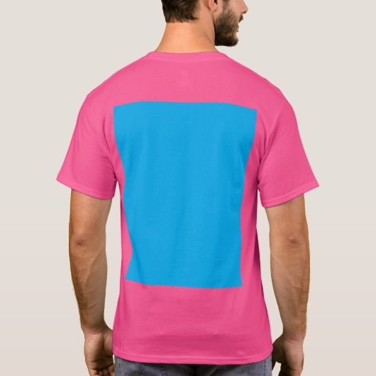 Solid Cyan Blue Background | Summer Minimal Style T-shirt (Achterkant)