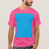 Solid Cyan Blue Background | Summer Minimal Style T-shirt (Voorkant)