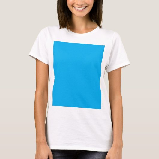 Solid Cyan Blue Background | Summer Minimal Style T-shirt (Voorkant)