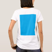 Solid Cyan Blue Background | Summer Minimal Style T-shirt (Achterkant)