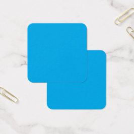 Solid Cyan Blue Background | Summer Minimal Style Vierkante Visitekaartjes