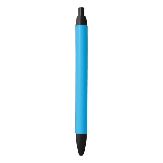 Solid Cyan Blue Background | Summer Minimal Style Zwarte Inkt Pen (Voorkant Verticaal)