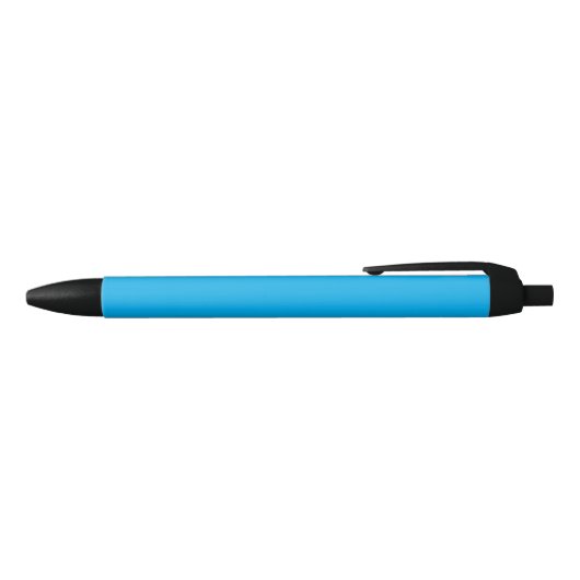 Solid Cyan Blue Background | Summer Minimal Style Zwarte Inkt Pen (Bovenkant)