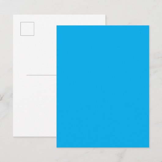 Solid Cyan Blue Background  Uitnodiging Briefkaart (Voorkant / Achterkant)
