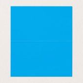 Solid Cyan Blue Background  Visitekaartje (Binnenkant ongevouwen)