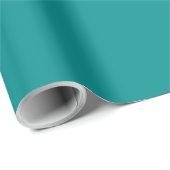Solid dark cyan blauwgroen cadeaupapier (Rol Hoek)