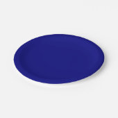 Solid Dark Navy Blue Minimalist Plain Modern Papieren Bordje (Gekanteld)