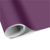 Solid dark plum purple cadeaupapier (Rol Hoek)
