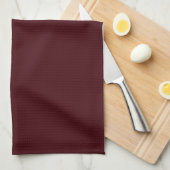 Solid dark red maroon theedoek (Quarter Fold)