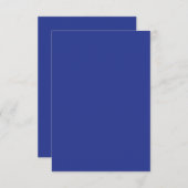 Solid Deep Blue Backdrop | Bold Minimalist Design Bedankkaart (Voorkant / Achterkant)