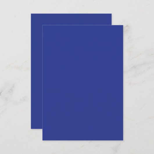 Solid Deep Blue Backdrop | Bold Minimalist Design Bedankkaart (Voorkant / Achterkant)