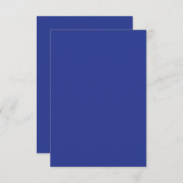 Solid Deep Blue Backdrop | Bold Minimalist Design Bedankkaart
