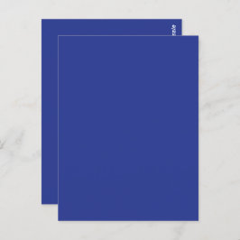 Solid Deep Blue Backdrop | Bold Minimalist Design Briefkaart
