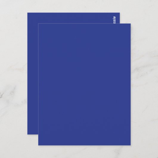 Solid Deep Blue Backdrop | Bold Minimalist Design Briefkaart (Voorkant / Achterkant)