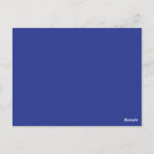 Solid Deep Blue Backdrop | Bold Minimalist Design Briefkaart (Achterkant)
