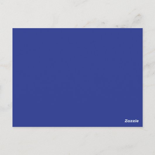 Solid Deep Blue Backdrop | Bold Minimalist Design Briefkaart (Achterkant)