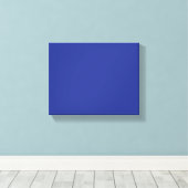 Solid Deep Blue Backdrop | Bold Minimalist Design Canvas Afdruk (Insitu (Houten vloer))