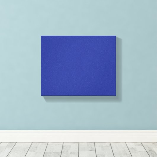 Solid Deep Blue Backdrop | Bold Minimalist Design Canvas Afdruk (Insitu (Houten vloer))