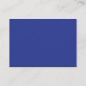Solid Deep Blue Backdrop | Bold Minimalist Design Contactkaartje (Achterkant)