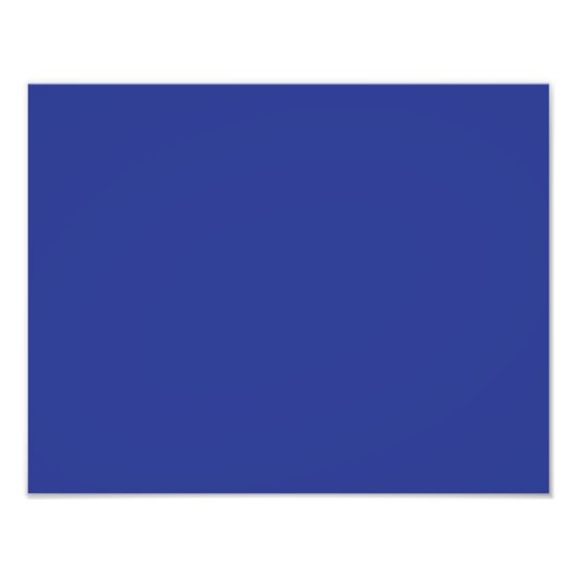 Solid Deep Blue Backdrop | Bold Minimalist Design Foto Afdruk (Voorkant)