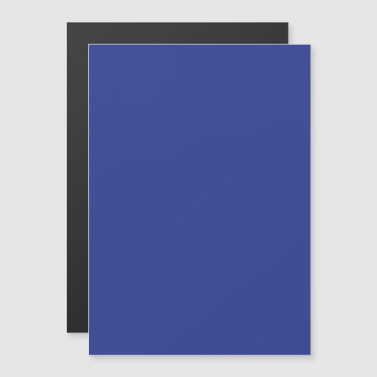 Solid Deep Blue Backdrop | Bold Minimalist Design Magnetische Uitnodiging (Voorkant / Achterkant)
