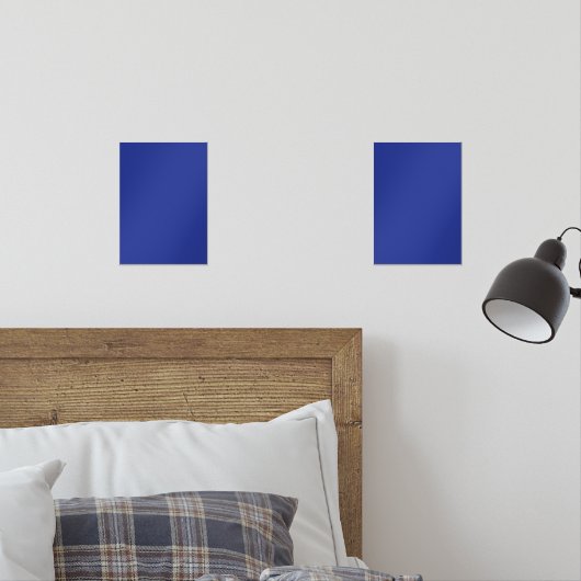 Solid Deep Blue Backdrop | Bold Minimalist Design Muurkunst Sets (Slaapkamer)