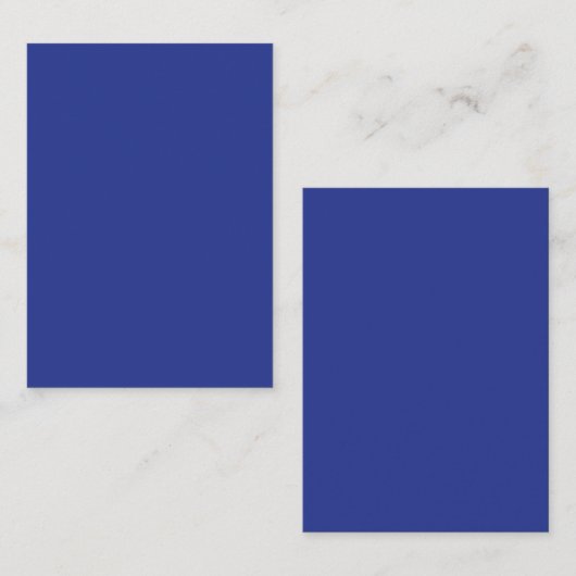 Solid Deep Blue Backdrop | Bold Minimalist Design Notitiekaartje (Voorkant / Achterkant)