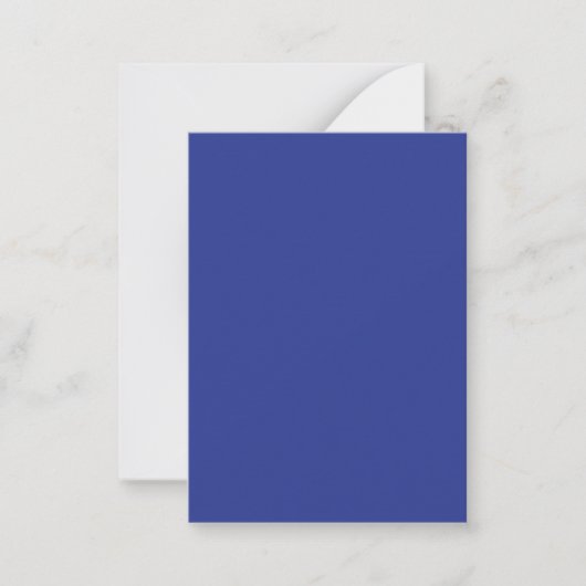 Solid Deep Blue Backdrop | Bold Minimalist Design Notitiekaartje (Voorkant)