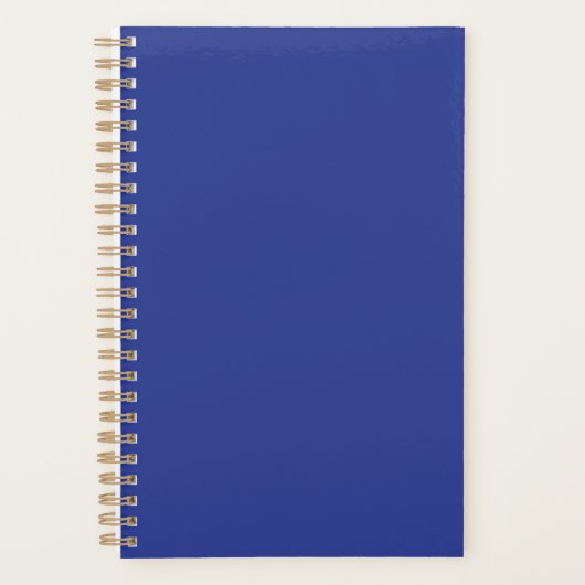 Solid Deep Blue Backdrop | Bold Minimalist Design Planner (Voorkant)