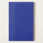 Solid Deep Blue Backdrop | Bold Minimalist Design Planner (Achterkant)