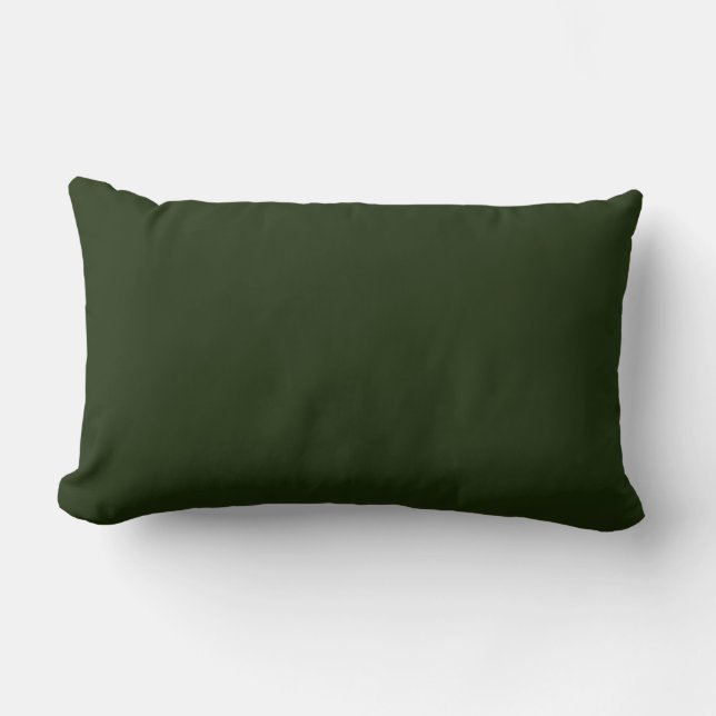 Solid deep forest green kussen (Voorkant)