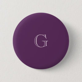 Solid Deep Paarse Lila achtergrond aangepaste naam Ronde Button 5,7 Cm