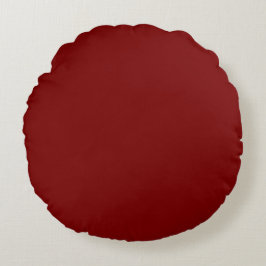 Solid Deep Red Pop van kleur Rond Kussen