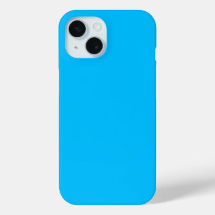 Solid Deep Sky Blue Modern Stijlvol iPhone 15 Case