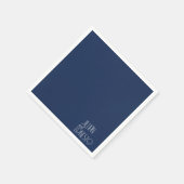 Solid Donkerblauwe Lelie van de Vallei Custom Servet (Hoek)