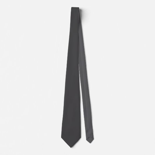 Solid Donkergrijs Elegant Modern Minimalist Stropdas (Voorkant)
