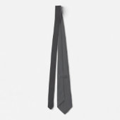 Solid Donkergrijs Elegant Modern Minimalist Stropdas (Achterkant)