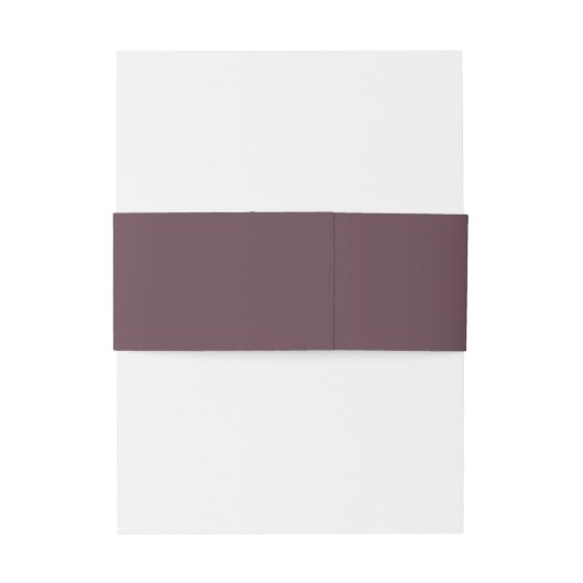 Solid Eggplant Plum Paars Wedding Uitnodigingen Wikkel (Achterkant Voorbeeld)