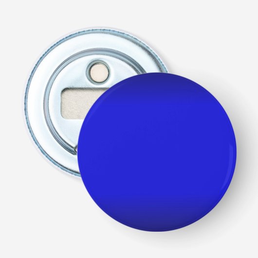 Solid Electric Blue Button Flesopener (Voorkant)
